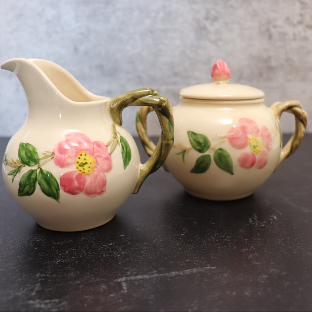 Franciscan Desert Rose Creamer And Sugar Bowl Vintage USA Made - Picture 2 of 10